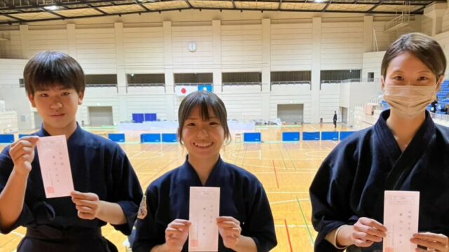 昇段審査で弐段3名合格しました